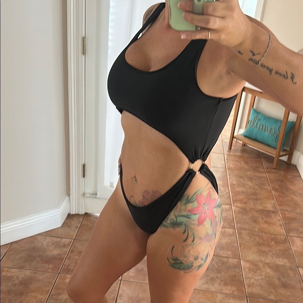 SHEIN Black One-Piece Swimsuit